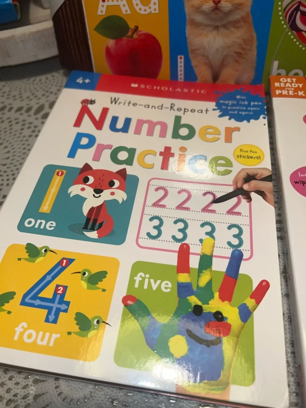 Scholastic Write-and-Wipe Pre-K & Practice Workbook Set - Multicolor